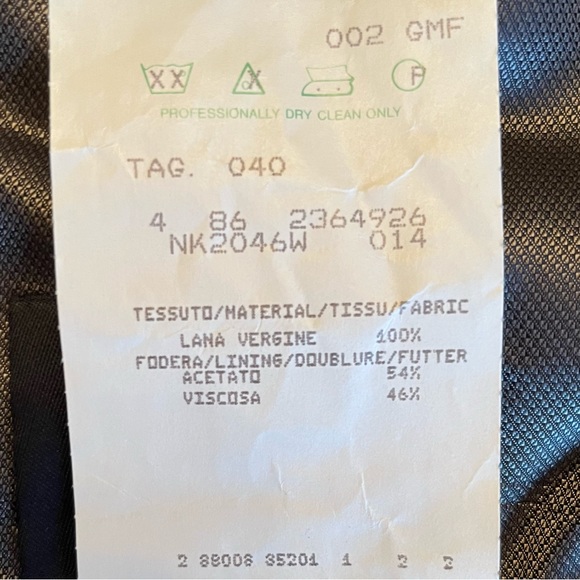 Marzotto Sartoriale Fine Italian Wool Light Blue Windowpane Jacket Size 40R - Picture 14 of 16